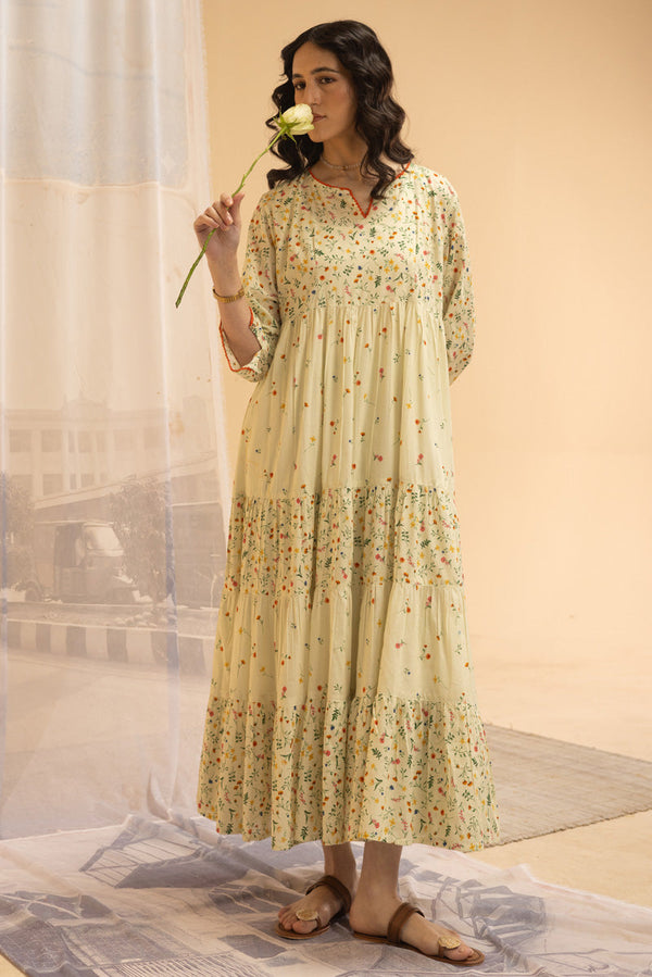 Ditsy Floral Tiered Dress