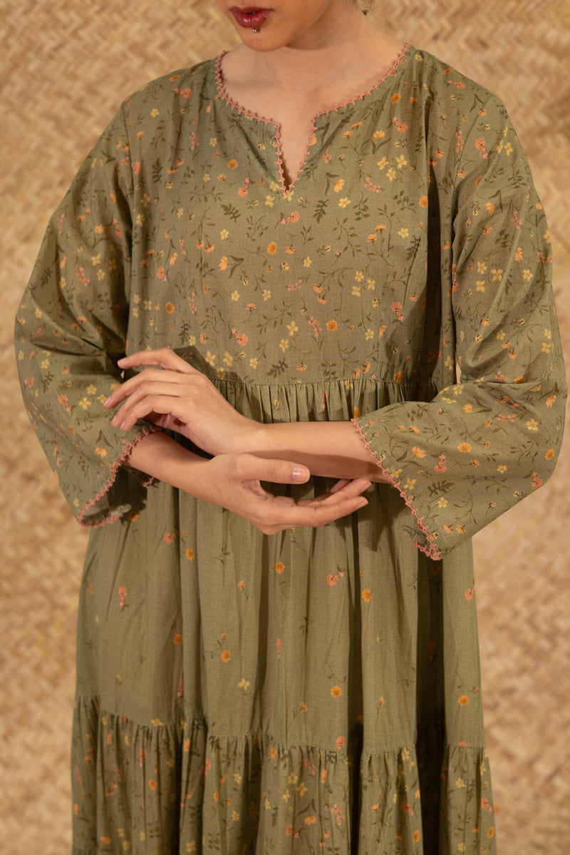 Ditsy Floral Tiered Dress
