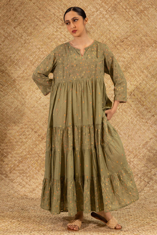 Ditsy Floral Tiered Dress