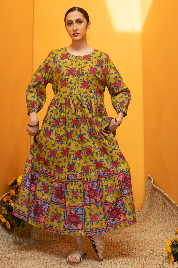 Gulab Mosaic Tiered Dress