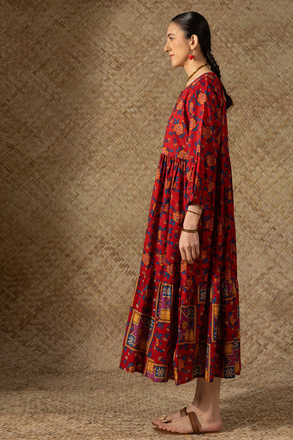 Gulab Mosaic Tiered Dress