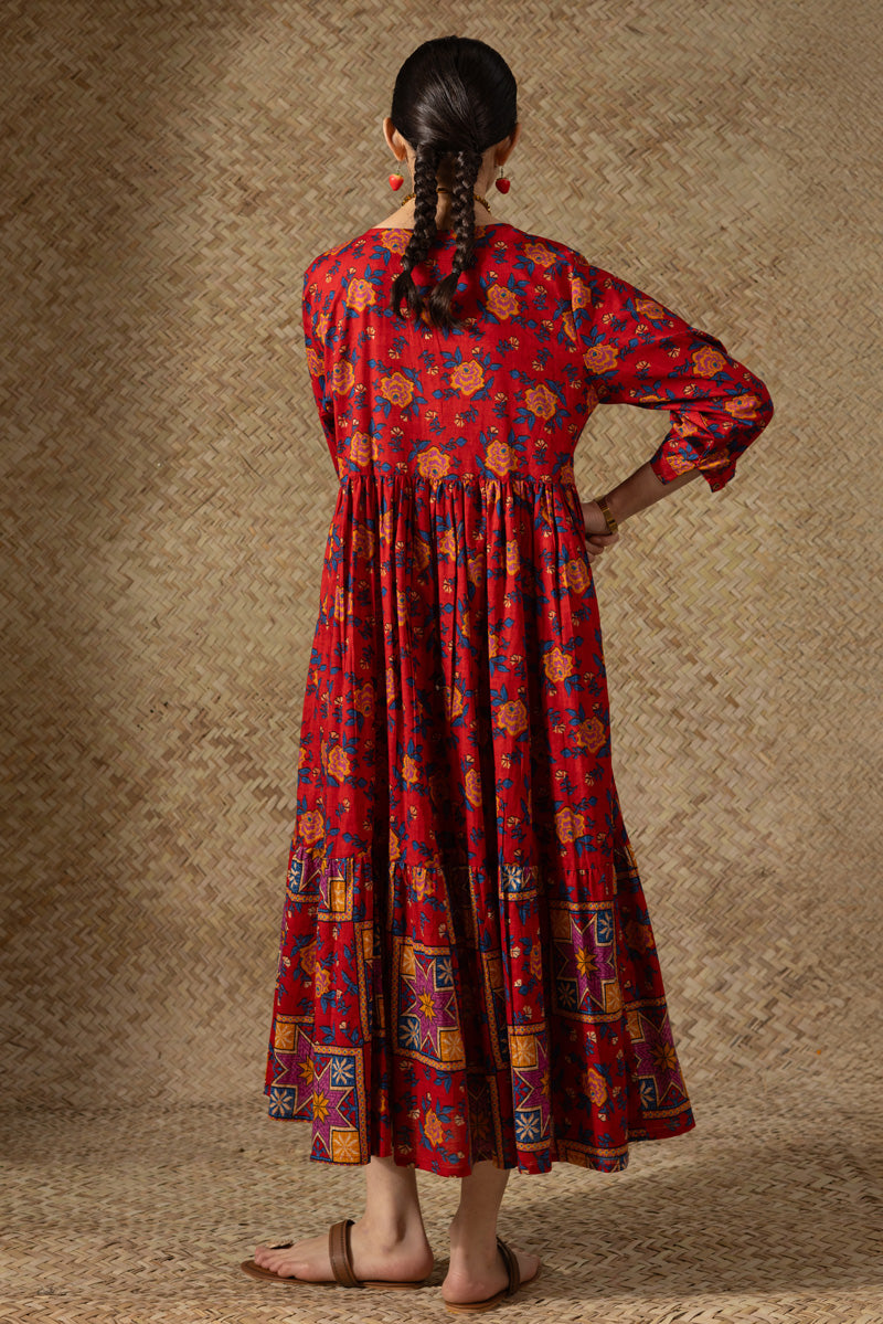 Gulab Mosaic Tiered Dress