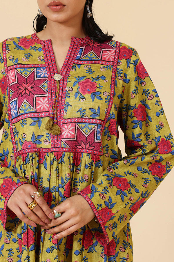 Printed Mosaic Tassel Set