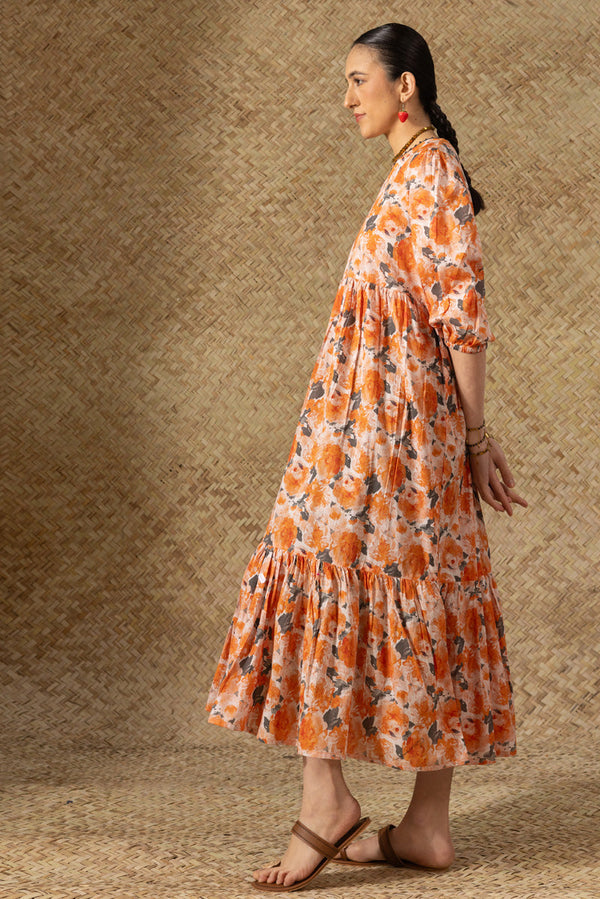 Soft Floralcore Tiered Dress