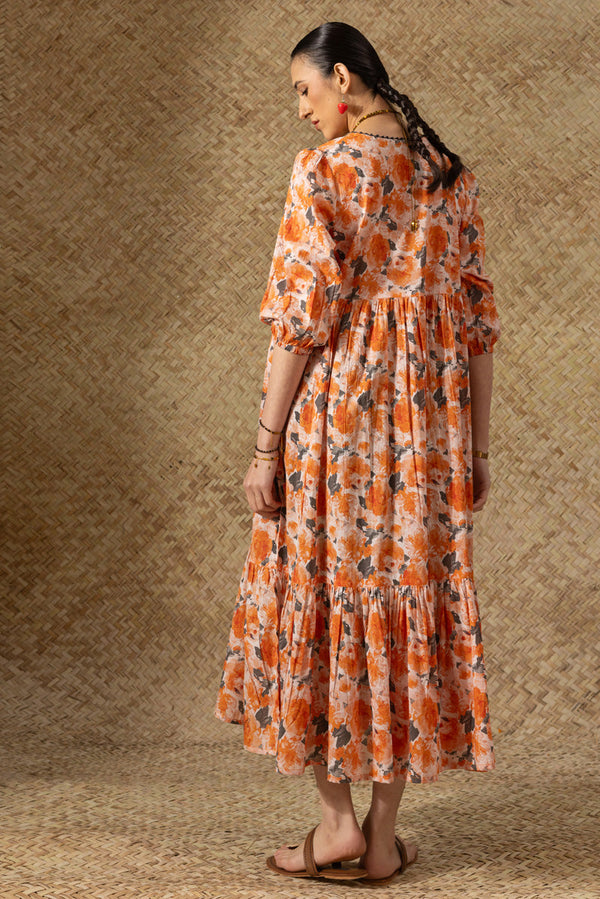 Soft Floralcore Tiered Dress