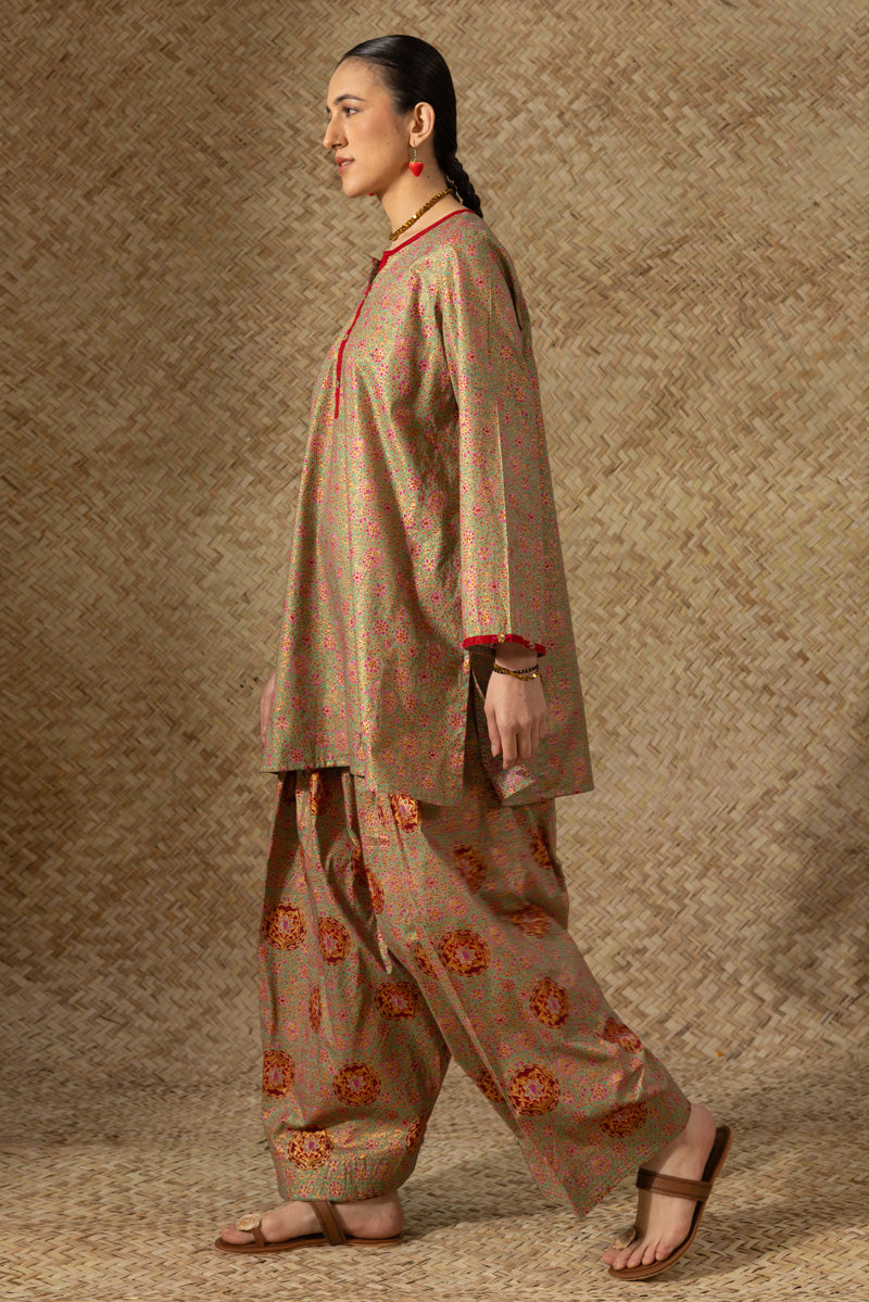 Polki Farshi Set