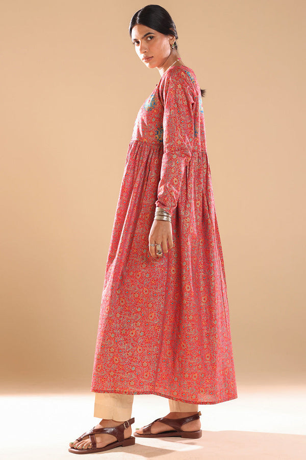 Gilded Polki Flared Dress