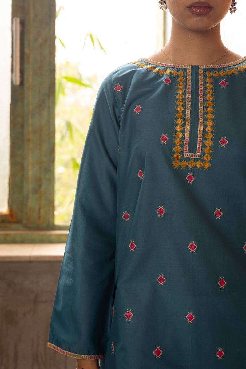 Embroidered Mosaic Kurti