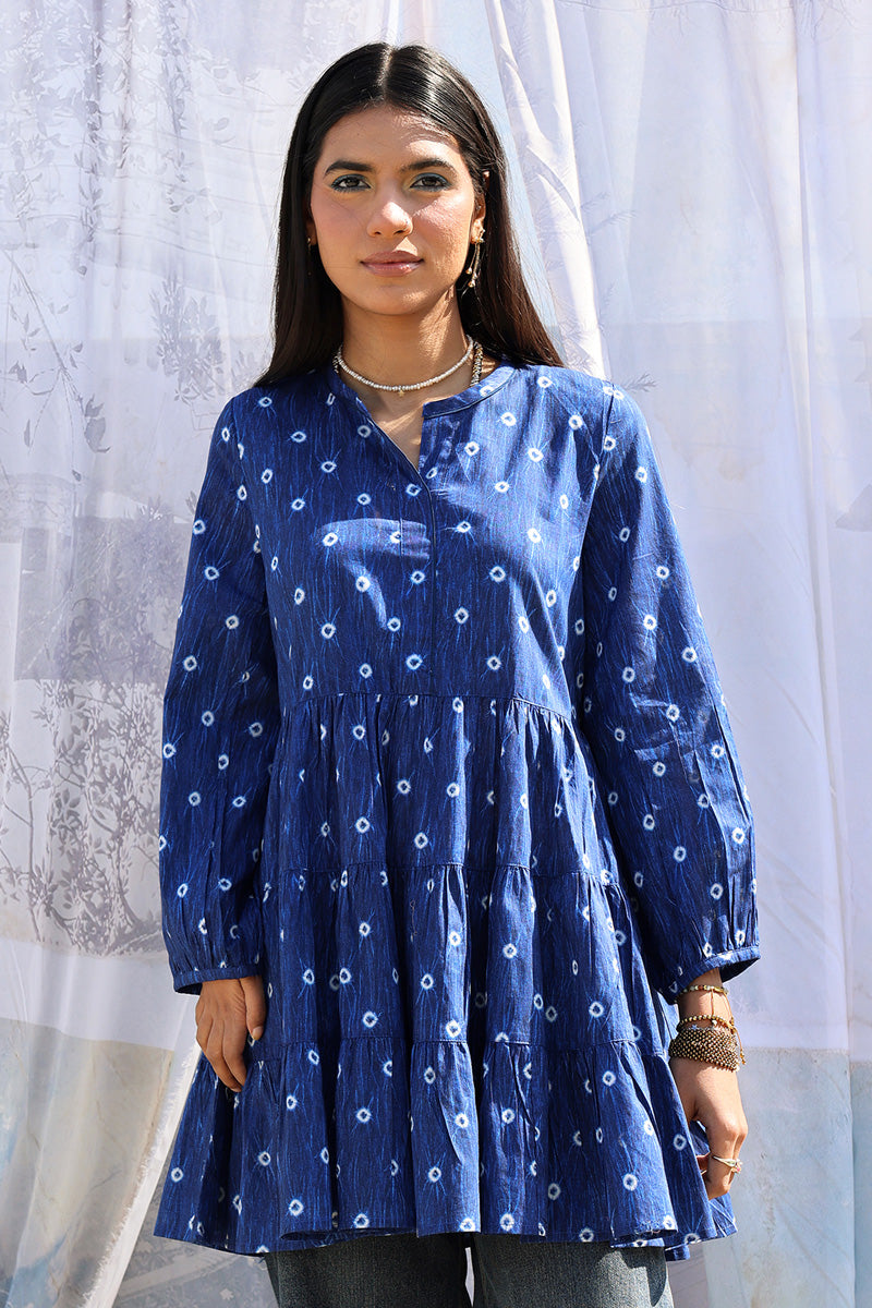 Shibori Peplum Edit