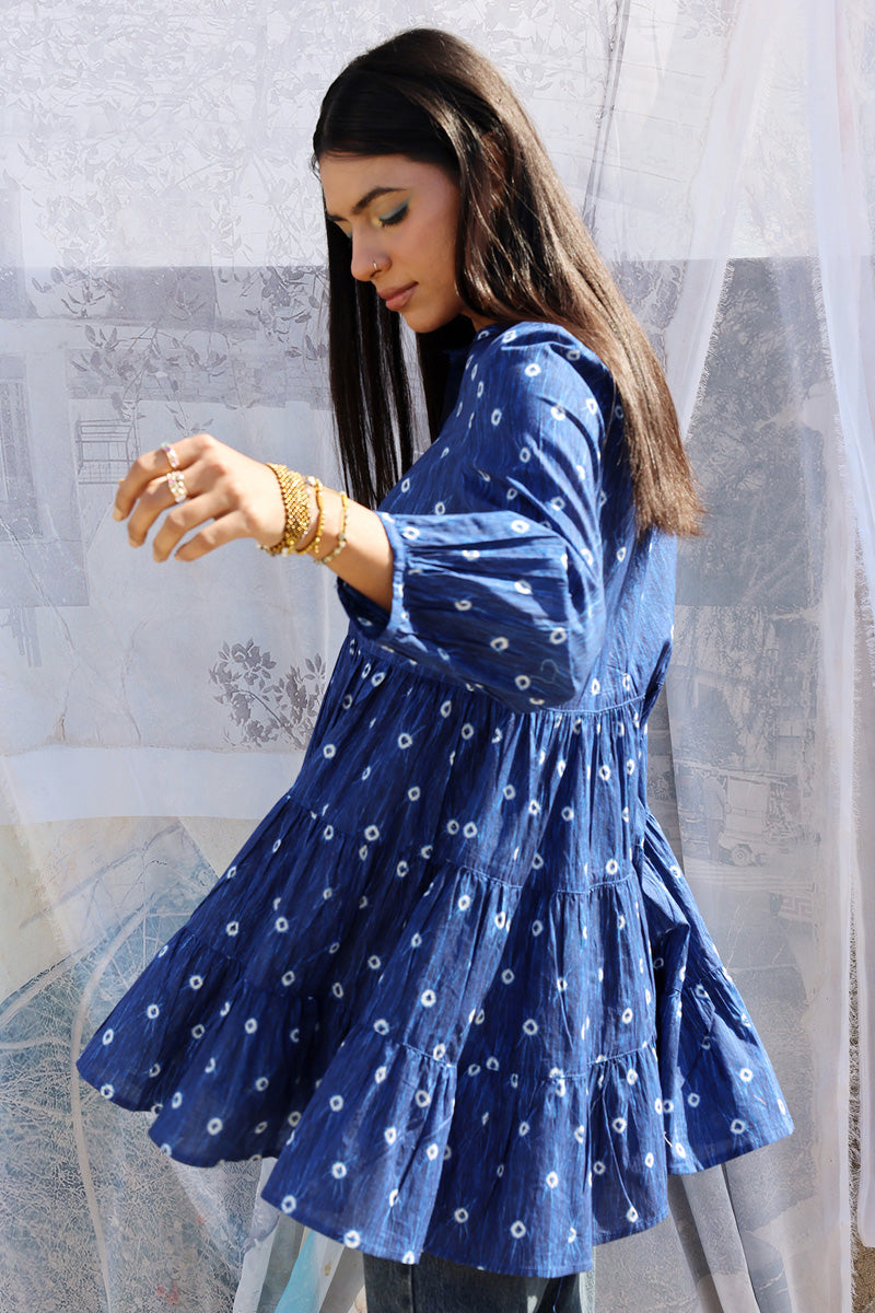 Shibori Peplum Edit