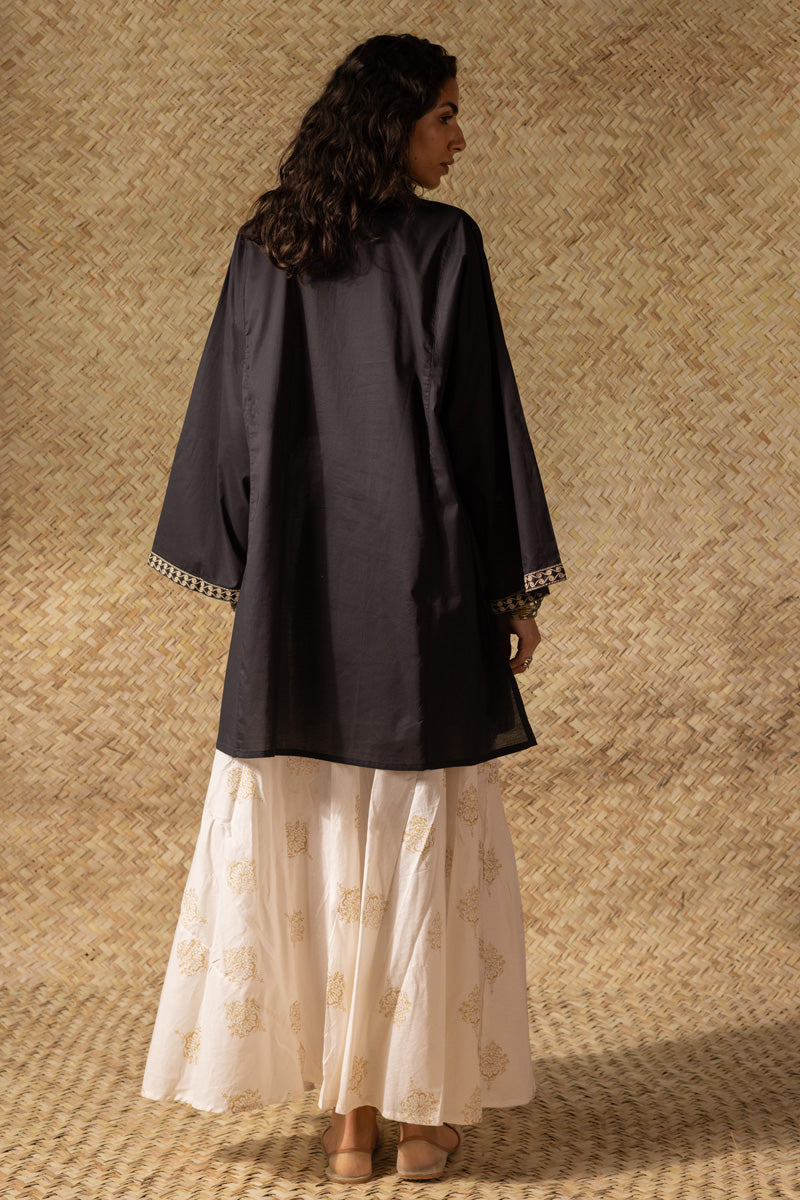 Midnight Embroidered Kurti