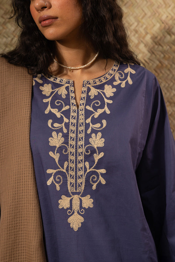 Midnight Embroidered Kurti
