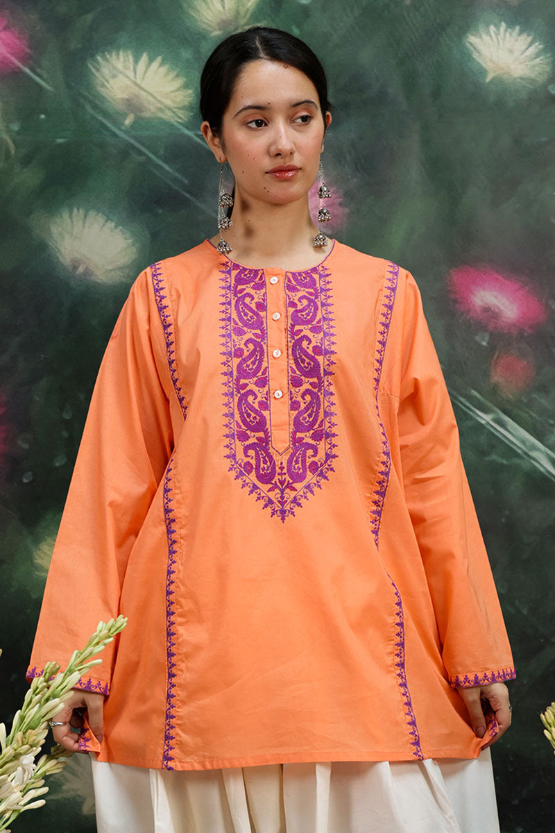 Azure Embroidered Kurti