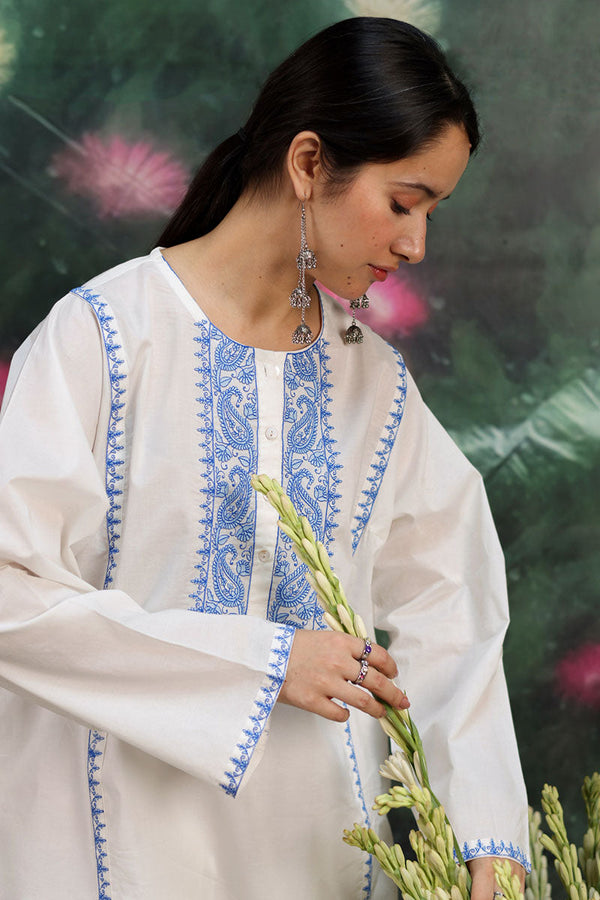 Azure Embroidered Kurti