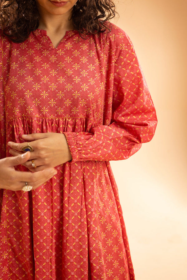 Stitch Script Flared Dress