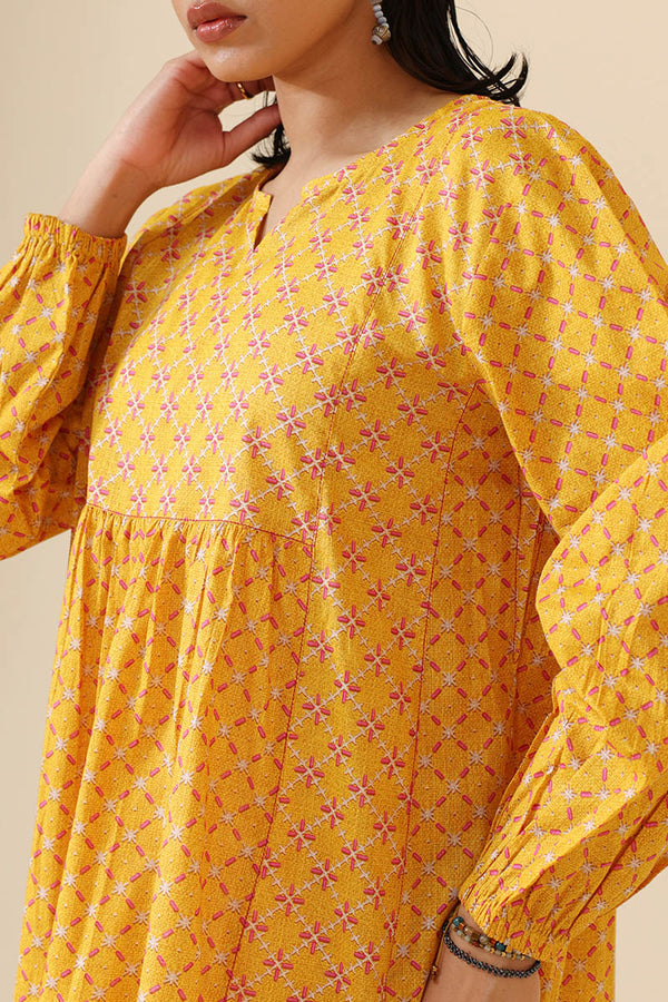 Stitch Script Flared Dress