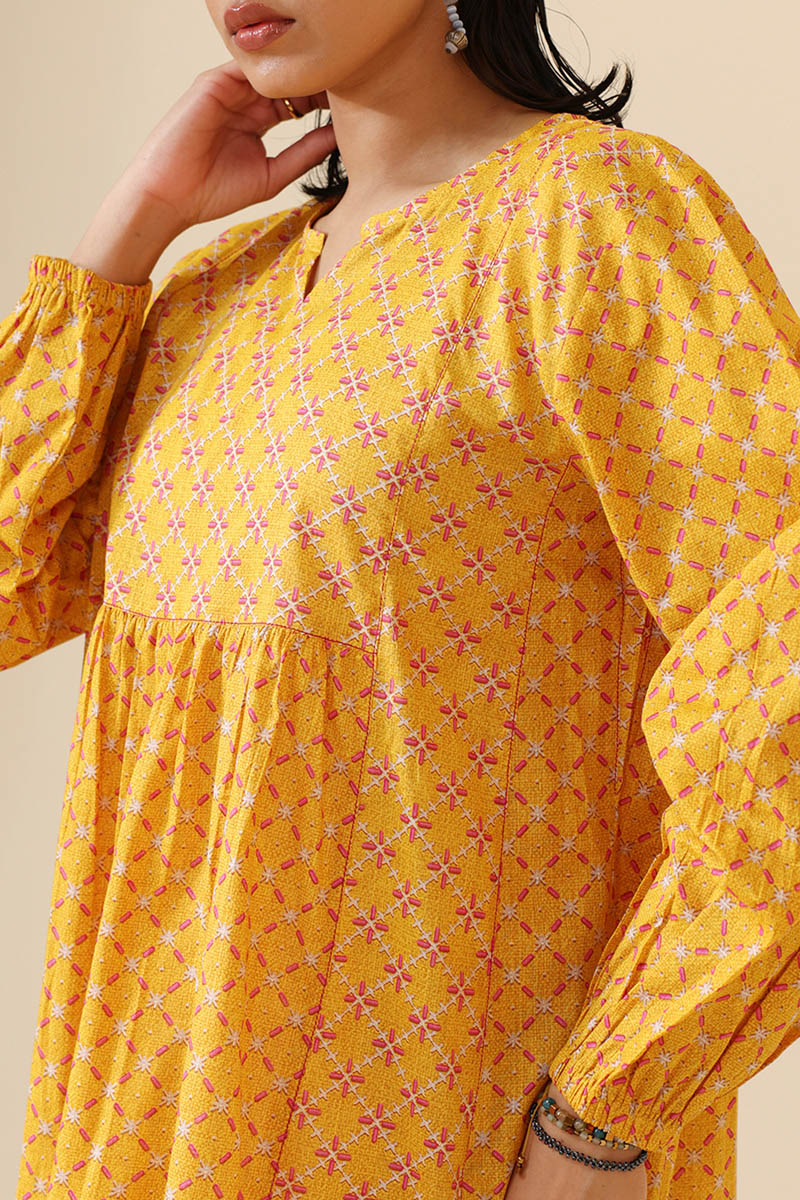 Stitch Script Flared Dress