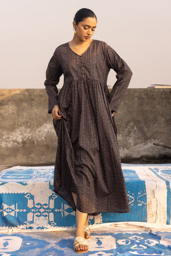 Chunari Beats Flared Dress