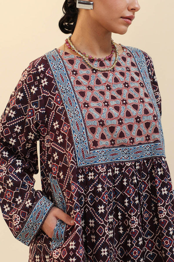 Ajrak Kahani Flared Set