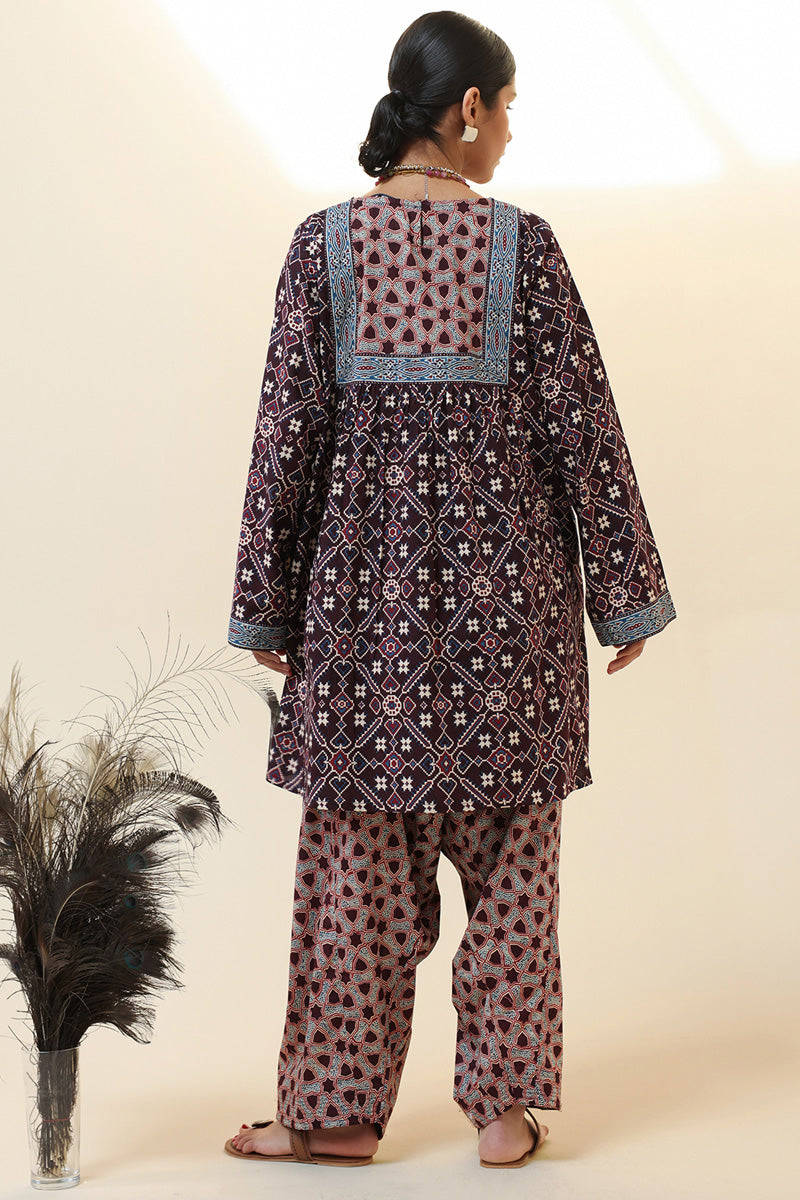 Ajrak Kahani Flared Set