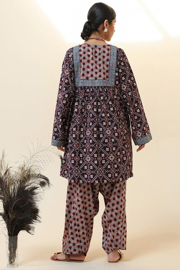 Ajrak Kahani Flared Set