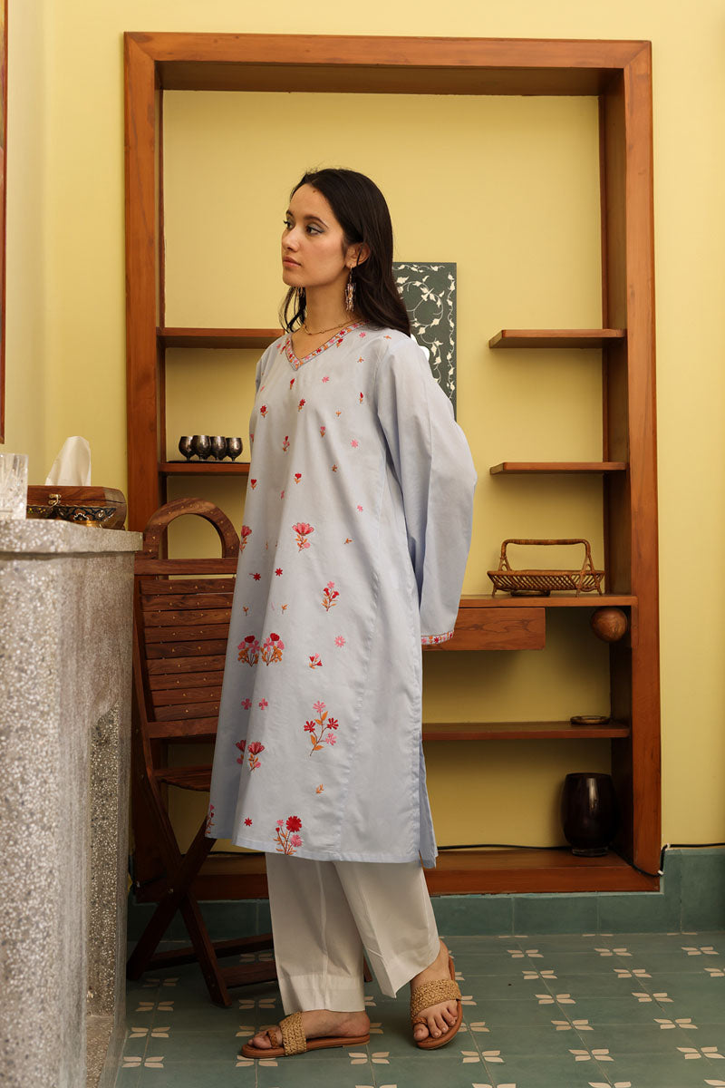 Embroidered Bloom Kurti