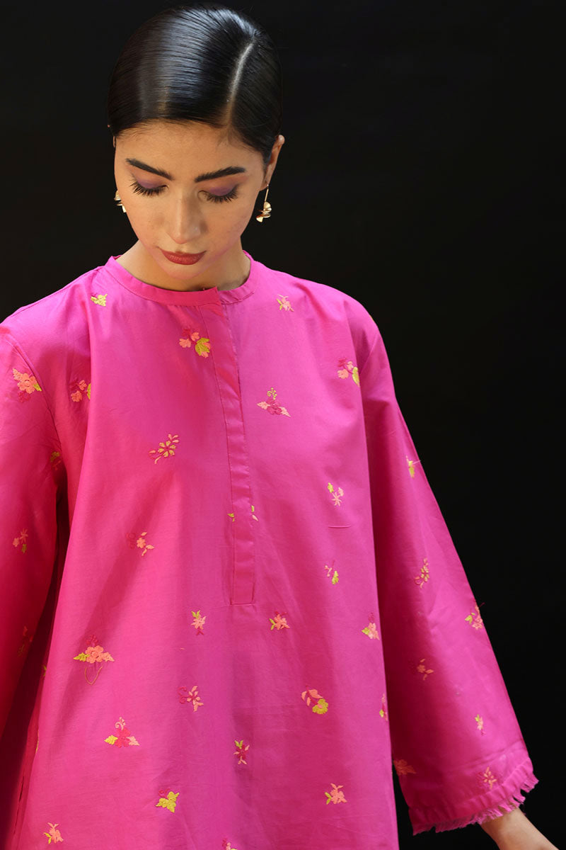 Phool Embroidered Kurti