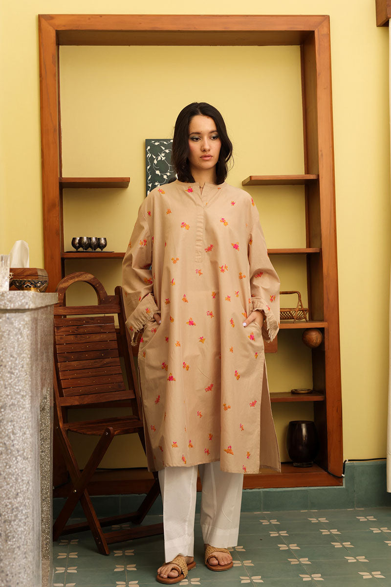 Phool Embroidered Kurti