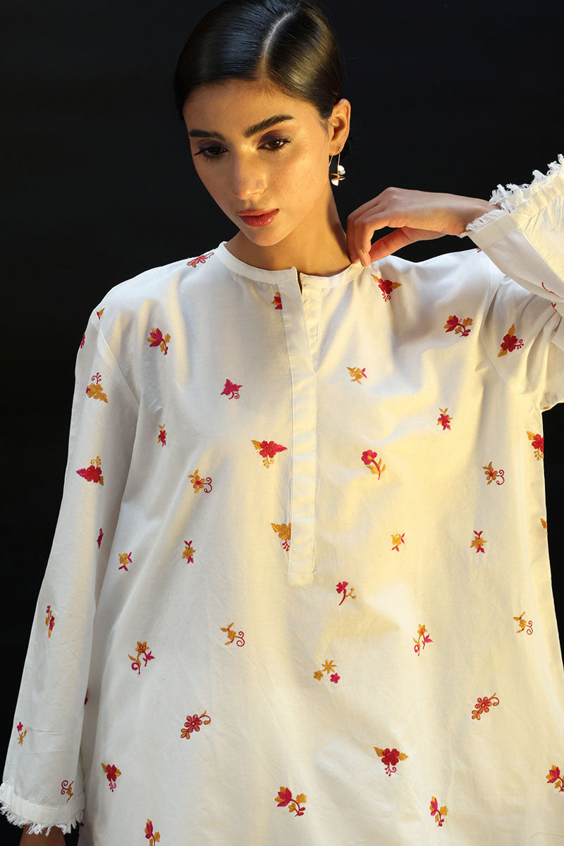 Phool Embroidered Kurti