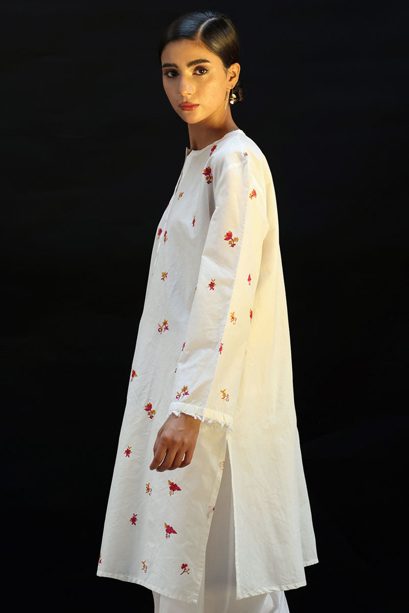 Phool Embroidered Kurti