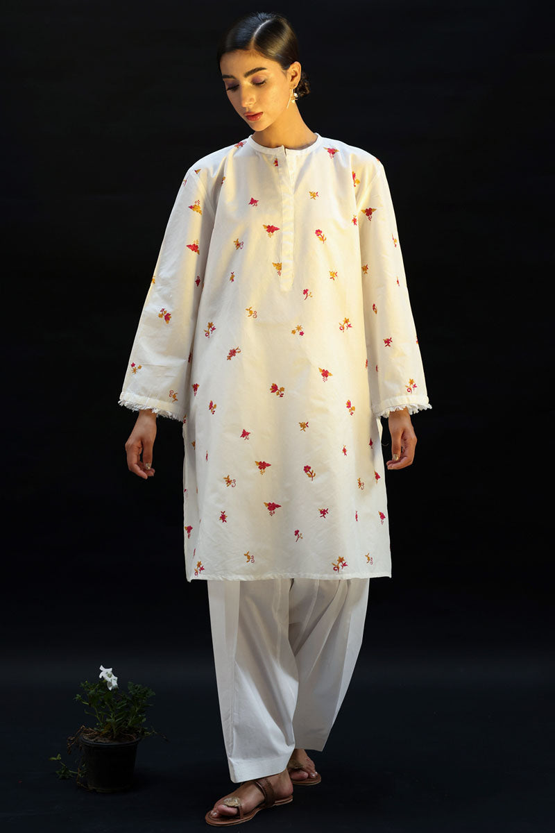 Phool Embroidered Kurti