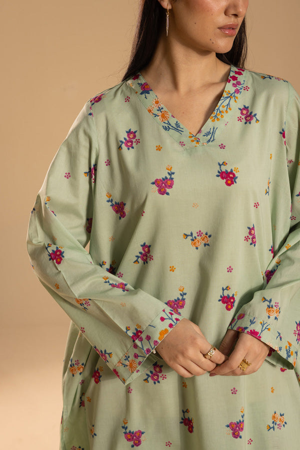 Printed Floral Farshi Set