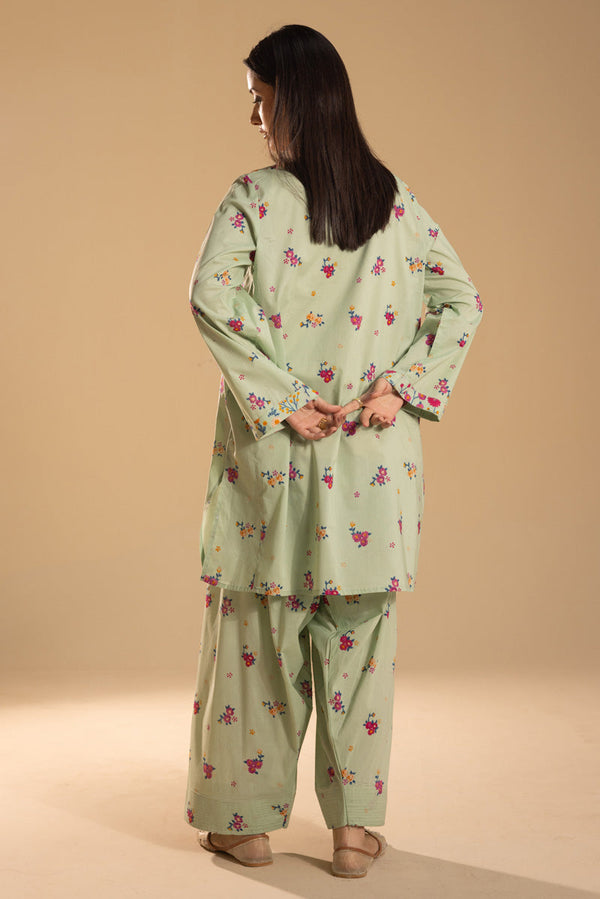 Printed Floral Farshi Set
