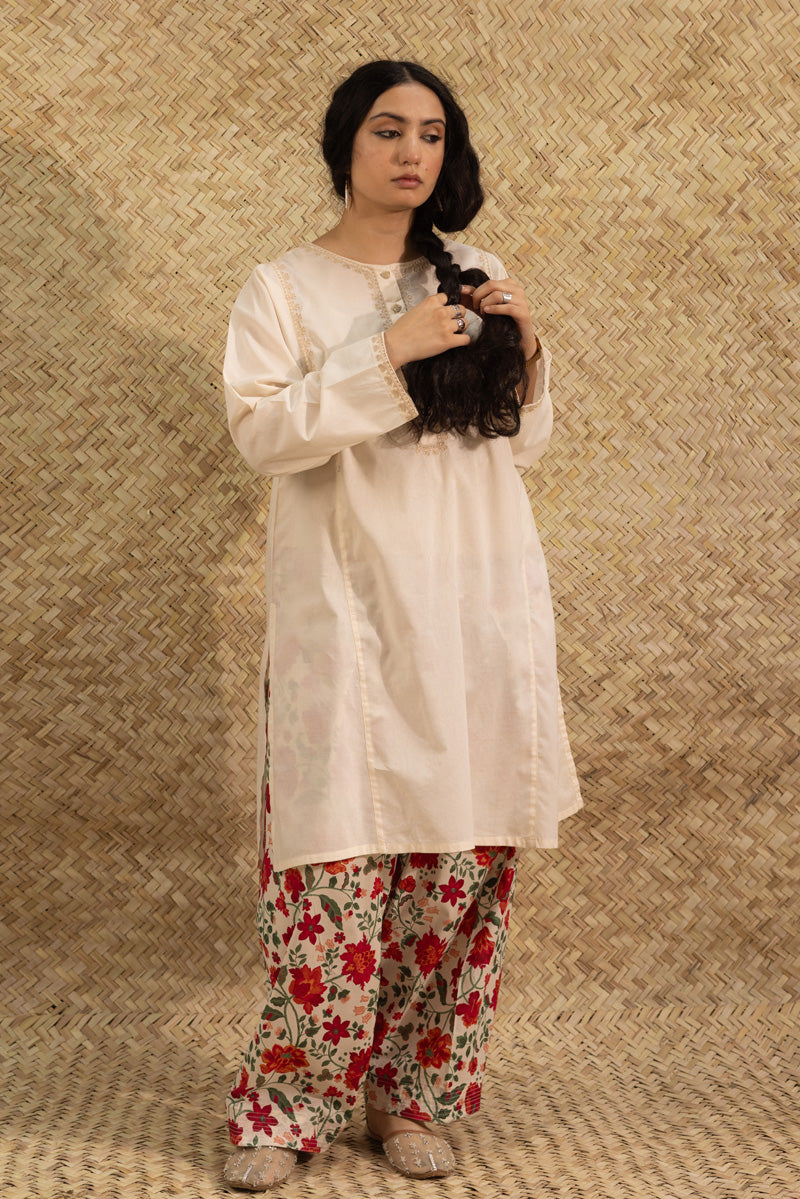 Floral Embroidered Set