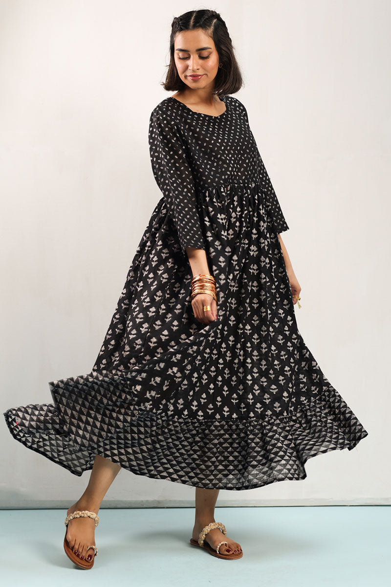Indie Block Printed Dress – Generation International