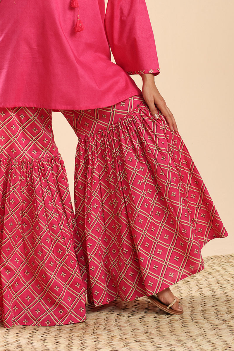 Zari Bloom Gharara Set