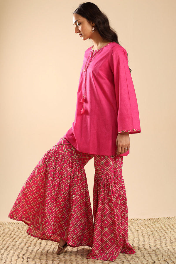 Zari Bloom Gharara Set