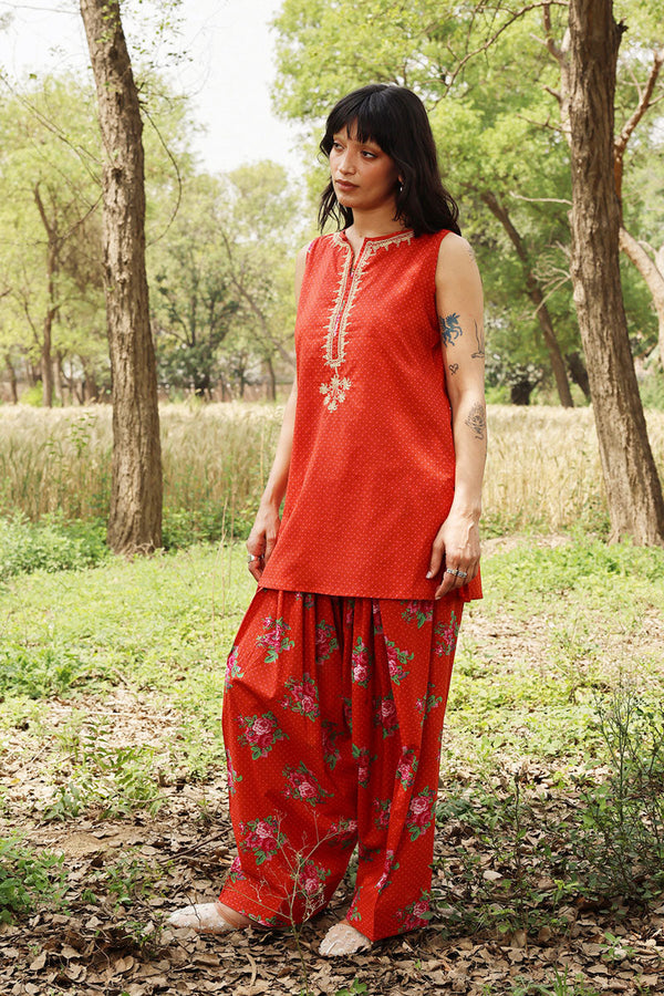 Retro Rose Printed Set