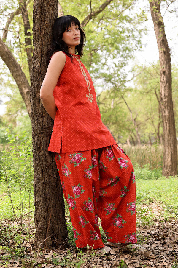 Retro Rose Printed Set