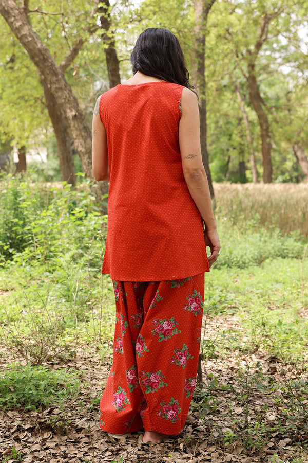 Retro Rose Printed Set