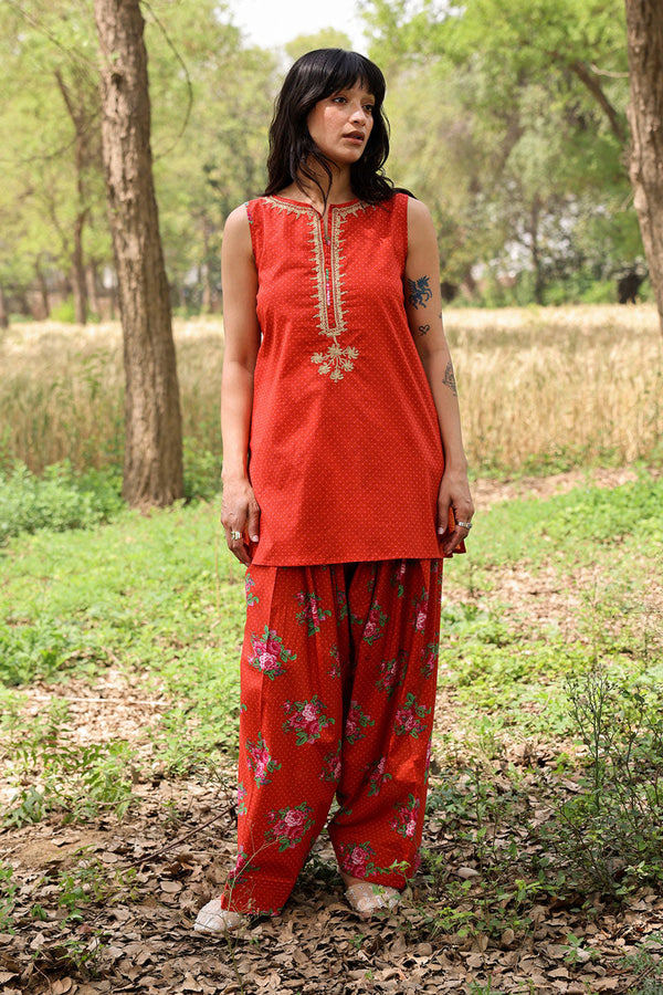 Retro Rose Printed Set