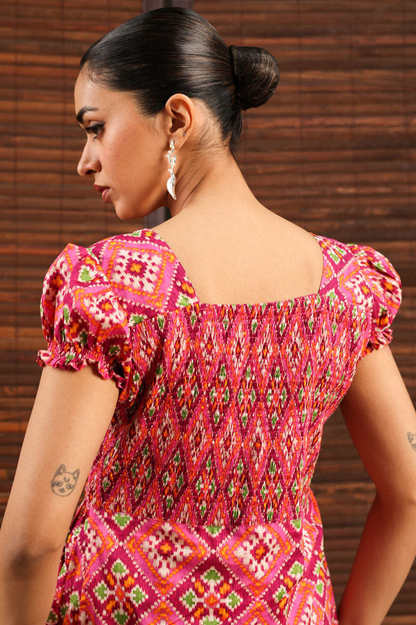 Patola Tales Smocked Dress