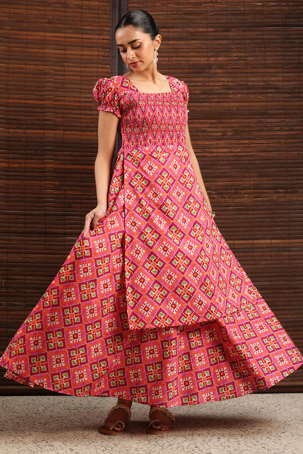 Patola Tales Smocked Dress