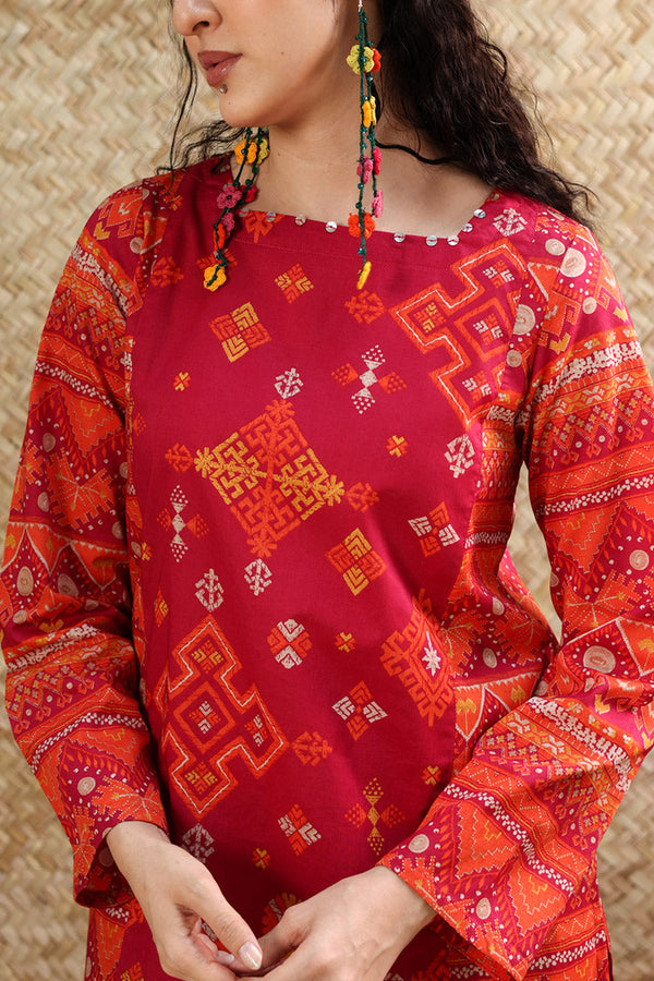 Phulkari Printed Set