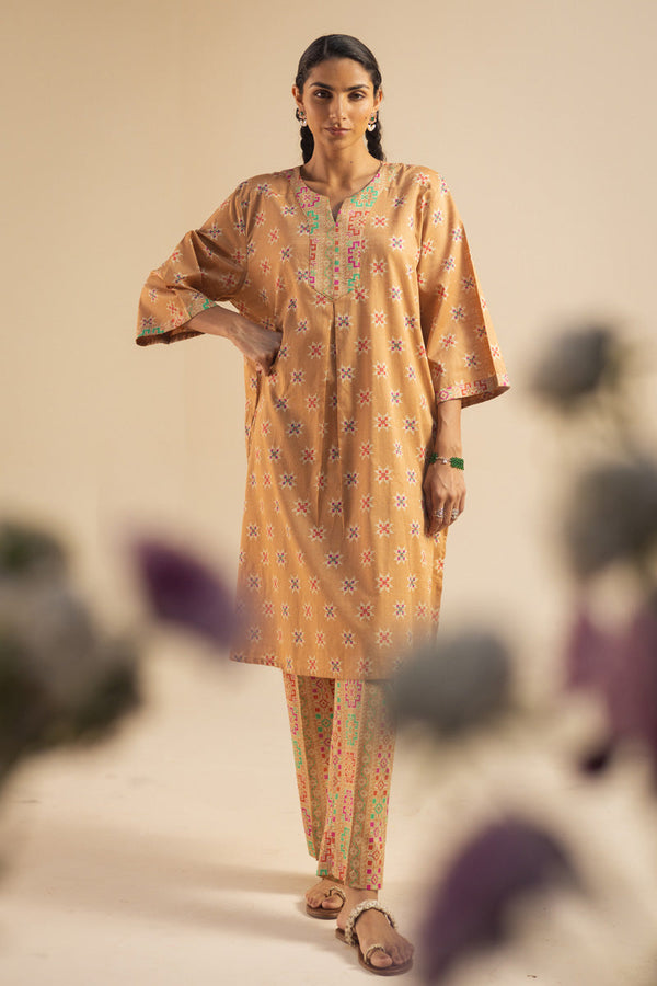 Stitch Script Printed 2-Piece Set