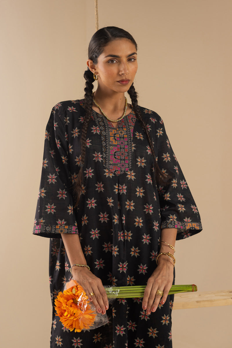 Stitch Script Printed 2-Piece Set
