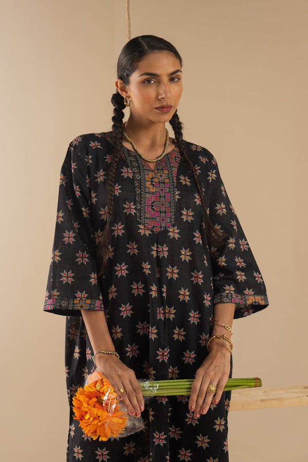 Stitch Script Printed 2-Piece Set