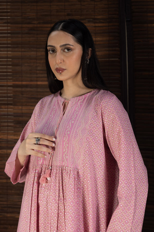 Shadow Stitch Flared Set