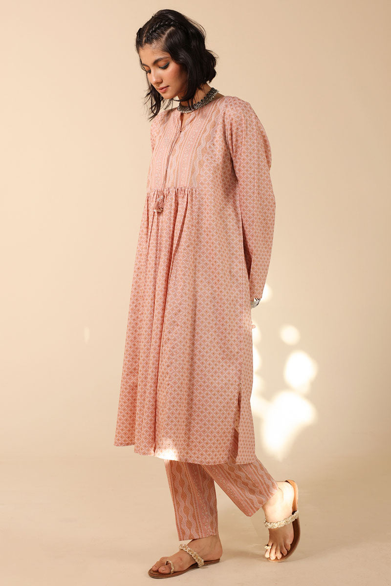 Shadow Stitch Flared Set