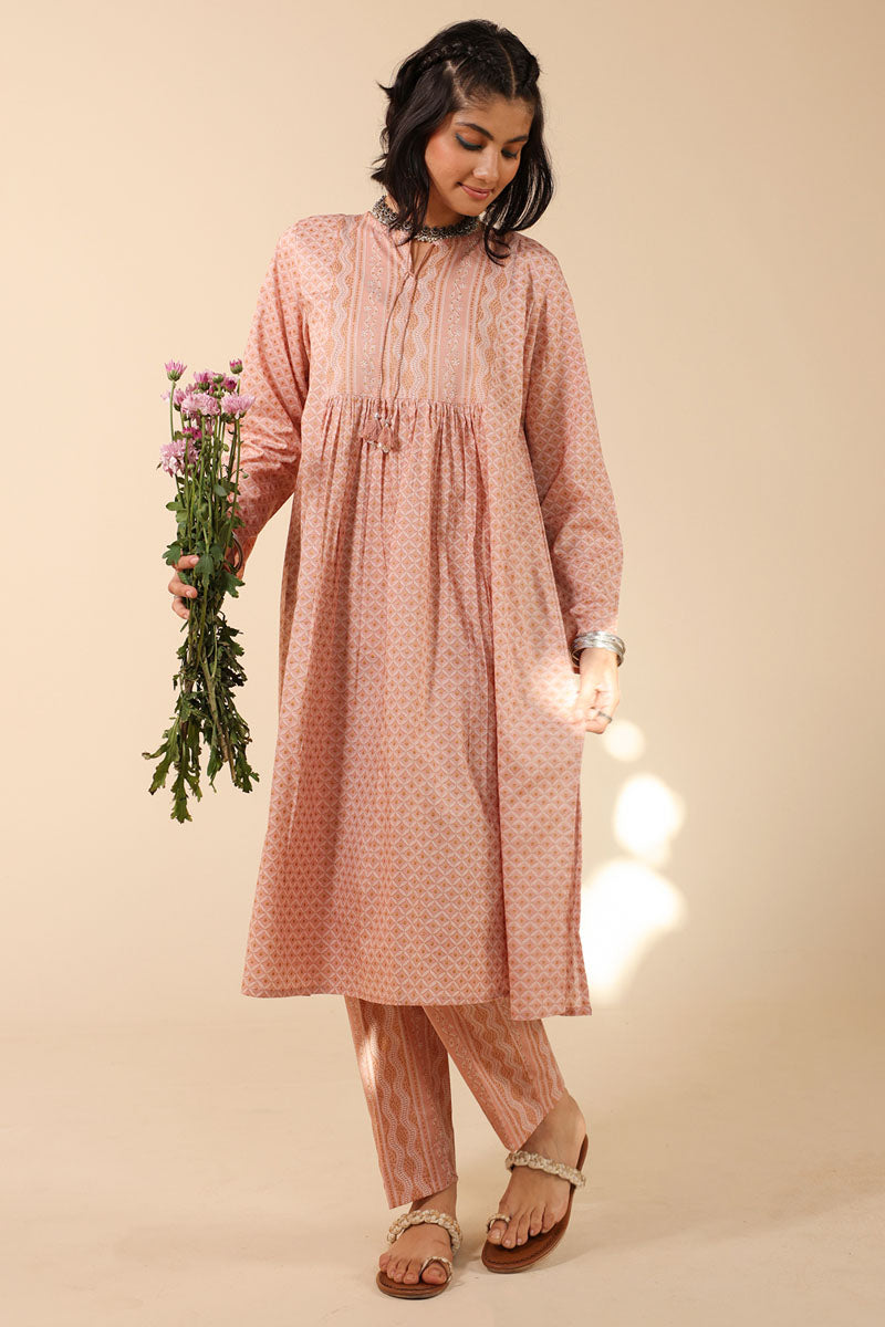 Shadow Stitch Flared Set